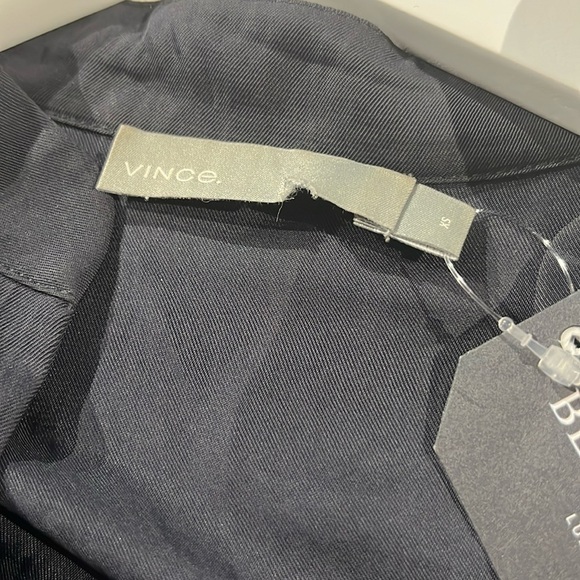 Vince. Coastal Long-Sleeve Mixed-Media Midi Dress - Picture 14 of 15